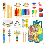 111 Set De 22 Instrumentos De Percusión For Niños