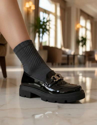 Mocasín Mujer Casual Clásico Suela Gruesa Chunky Risel Moda