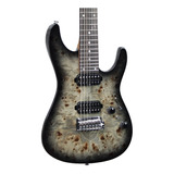 Guitarra Ibanez Premium 7 Cordas Az427p1pb C/ Case Luxo Cor Charcoal Black Burst Material Do Diapasão Abs Bk Orientação Da Mão Destro