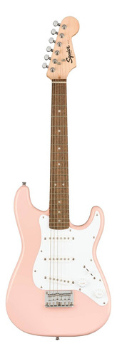 Guitarra Eléctrica Infantil Squier By Fender Mini Stratocaster De Álamo Shell Pink Brillante Con Diapasón De Laurel Indio