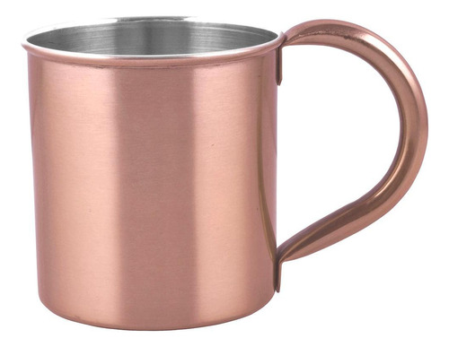 Caneca Lisa Moscow Mule Flat Inox Rose Bronze Drink 250ml