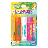 Labiales Paquete 3 Lip Smacker Bálsamo Sabores Tropicales