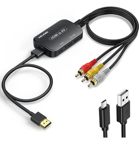 Convertidor Hdmi A Rca Habilitado, Adaptador Hdmi A Rca, Ada