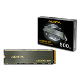 Ssd M.2 Nvme Adata Legend 800 500gb Pcie Gen4 X4 2280 Aleg-800-500gcs Velocidade De Leitura 3500mb/s Pc Notebook