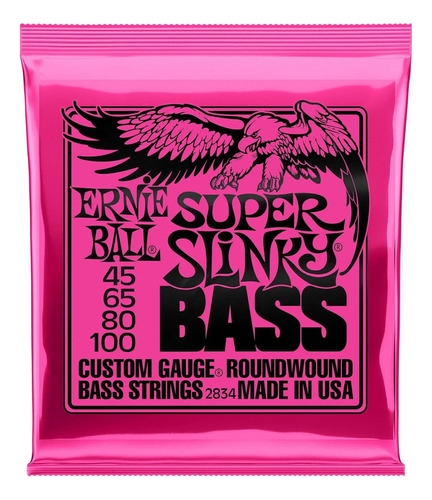 Ernie Ball 2834 Cuerdas Bajo Electrico Super Slinky 45-100