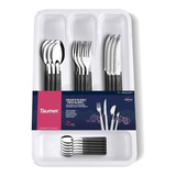 Set X 25 Cubiertos Organizador Taumer Saturno Acero Inox