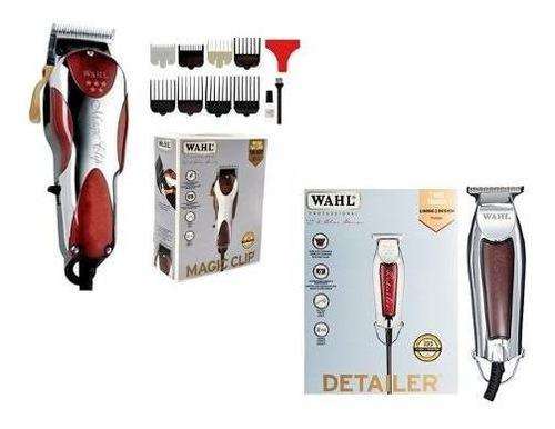  Maquina De Cortar Pelo Wahl Magic Clip + Trimmer Detailer 