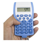 Mini Calculadora Colorida De Bolso Com Cordinha Escritório