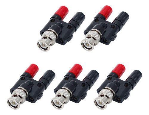 Hxchen 5 Conectores Bnc Macho A Doble Conector Hembra De Ban