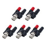 Hxchen 5 Conectores Bnc Macho A Doble Conector Hembra De Ban