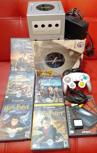Nintendo Gamecube Platinum En Caja Spiderman Y Harry Potter