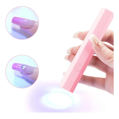 Lámpara De Uñas Uv Portátil Y Pequeña Para Gel Con Usb Temporizador Color Rosa Recargable Lampara Unas Acrilicas esmaltes Uv Organic | MercadoLibre