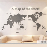 Acrylic 3d Map Of World For Wall 180cmx100cm [u]