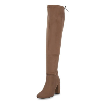 Bota Casual De Tacón 9 Cm Dama Cafe De Tubo Alto 062-51 | Meses sin interés