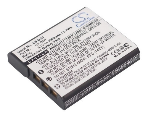 Pila Batería Para Sony Bg1 3.7v Ion Litio 1000mah Cybershot