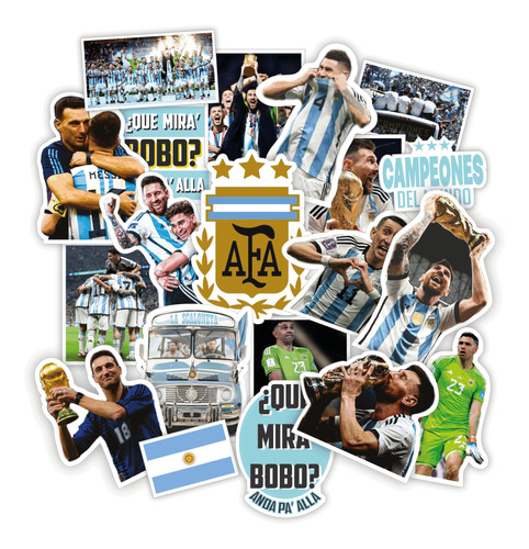 Stickers Calcos Vinilos Termo - Argentina Campeón Del Mundo
