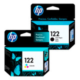 Kit Hp 122 Preto + Color Originais 2000 2050 3000 3050 J610a