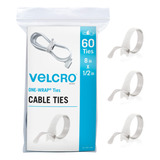 Velcro Brand Bridas Blancas Resistentes | Paquete De 60 Piez