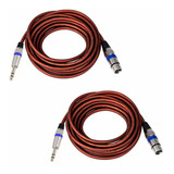 2pcs 50 Pies Xlr Hembra De 1 Pulgada Trs 4 Cables De Mi...