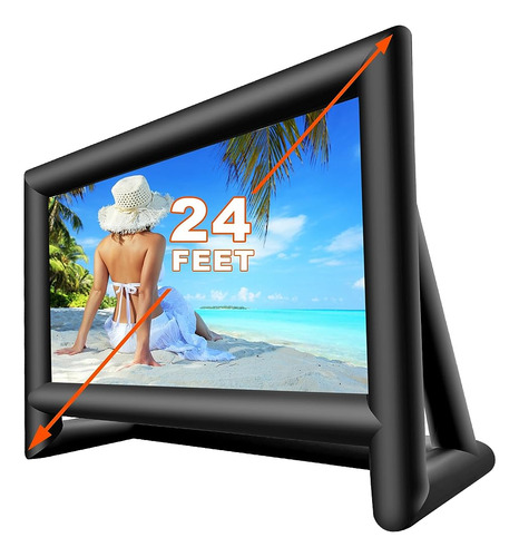 Ppxia 24 Pies Pantalla De Cine Inflable Pantalla De Proyecto