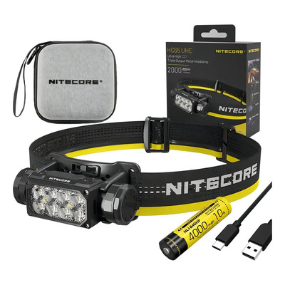Lampara De Cabeza Nitecore Hc65 Uhe 2000lm 222m Recargable Linterna Negro Luz Blanco\u002Frojo | Meses sin interés