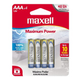 Maxell Pilas Triple A / Paquete De 4 Piezas / Batería A A A