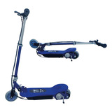 Scooter Eléctrico Plegable Recargable Altura Ajustable Niños Color Azul