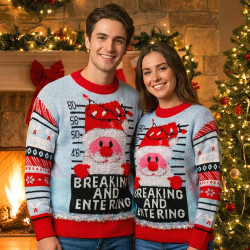 Sueter Navideño Cuello Redondo Unisex Sueter Hombre Mujer | Envío gratis