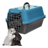 Caixa De Transporte Pet Cães E Gatos Nº4 15kg Cor Azul