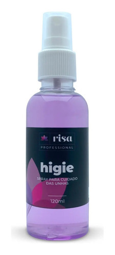 Higie Antisséptico Risa 120ml Prep Higienizador Unha De Gel