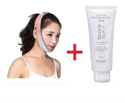 Faixa Facial Uso Estético Ou Bichectomia+ Creme Reduz Papada