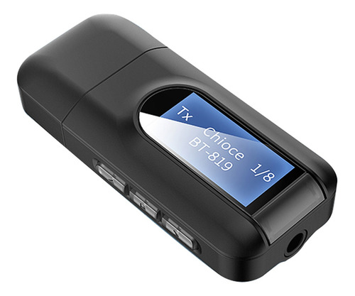 Transmisor Receptor 2 En 1 Usb Bluetooth 5.0 Con  Lcd