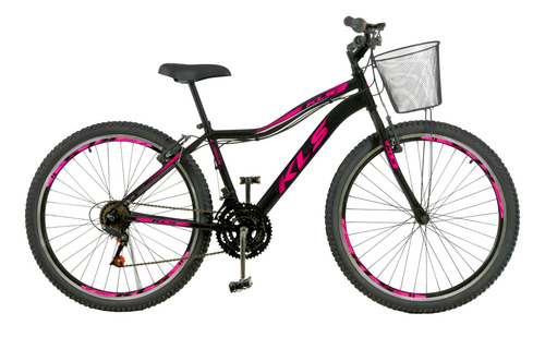 Bicicleta Mtb Aro 26 Alumínio Sport 21v C/ Cesta Feminina