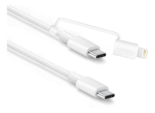 Cable Cargador Adaptador 2 - 1 Usb C Para iPhone Mac Android