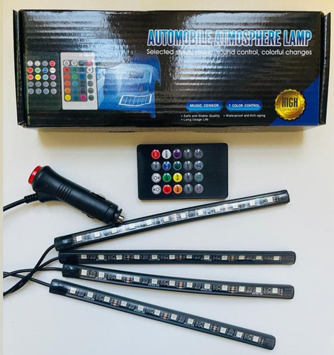 Kit Luz Led Interior Rgb Con Controladora Adhesivo 3m