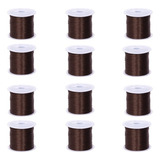 12 Rolos De Fio De Silicone Para Mega Hair Ponto Americano 