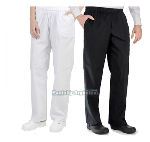 Pantalon Blanco/negro Gastronomia Unisex Chef Cocina