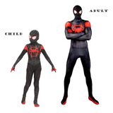 Disfraz Traje Spiderman Miles Morales Cosplay Niños Adultos