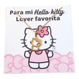 Collar Corazón Corona Dorado Stich Hello Kitty San Valentín