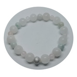 Pulsera Piedras Jade Natural Y Cuarzo Rosa 