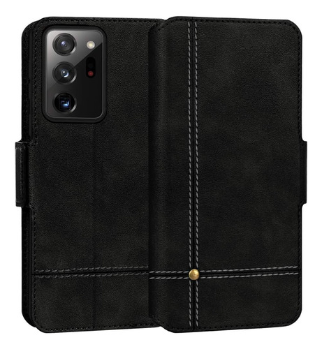 Funda Billetera Cuerina Galaxy Note 20 Ultra Negro