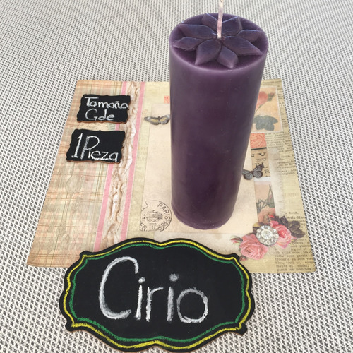 Cirio Liso - Color Morado - Grande I 1 Pieza