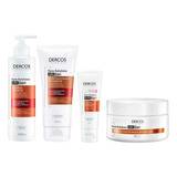 Kit Dercos Shampoo + Condicionador + Creme Leave-in+ Máscara