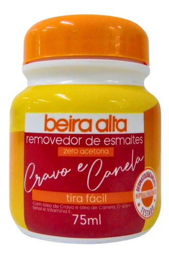 Removedor De Esmalte Tira Fácil Beira Alta Cravo Canela 75ml