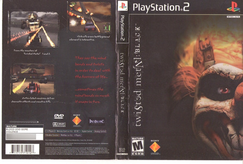 Twisted Metal Black Ps2 Solo Portada Original De Repuesto