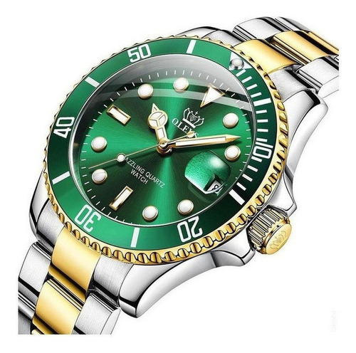 Relógio Masculino De Quartzo Rolexes Green Water Ghost Da Ol