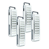 Pack X4 Luz Emergencia Led 30 Leds Luces Recargables 220v