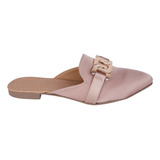 Mules Color Oro Rosado Fratello Para Mujer 0719