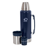 Termo Discovery 1.3l Acero Inoxidable Mate Todo Uso Camping Color Azul