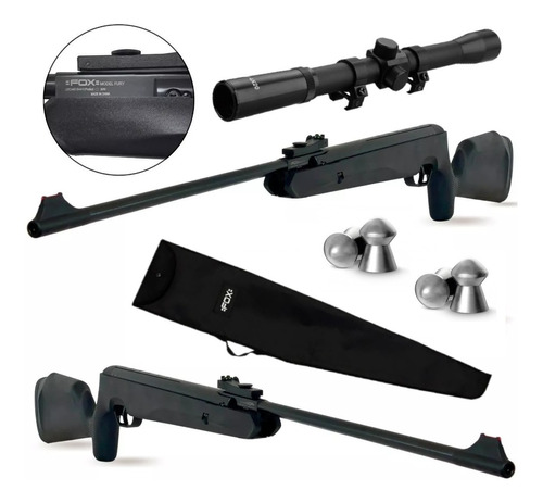 Rifle Aire Comprimido Fox Fury 5,5 Nitro Piston Mira Funda